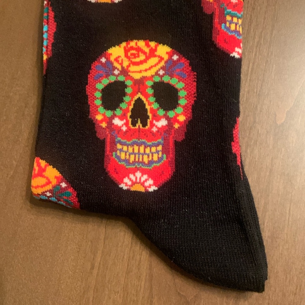 NWT SOCKSMITH Dia De Los Muertos Skull Fits Shoe sizes Size 5-10.5 PRICE FIRM - Picture 7 of 7